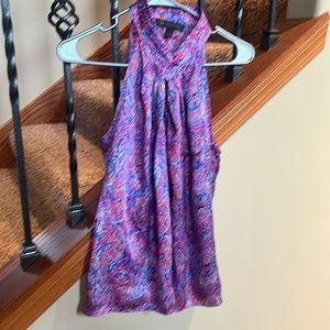 Size small satin tank top from outback red in a Paisley design